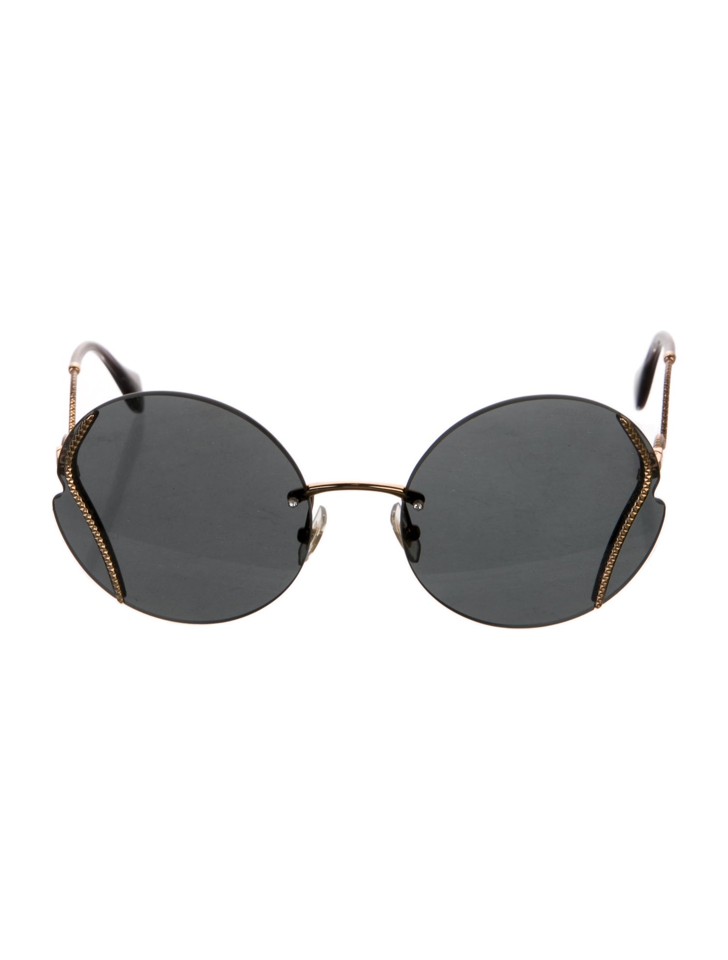 Miu Miu Round Tinted Sunglasses