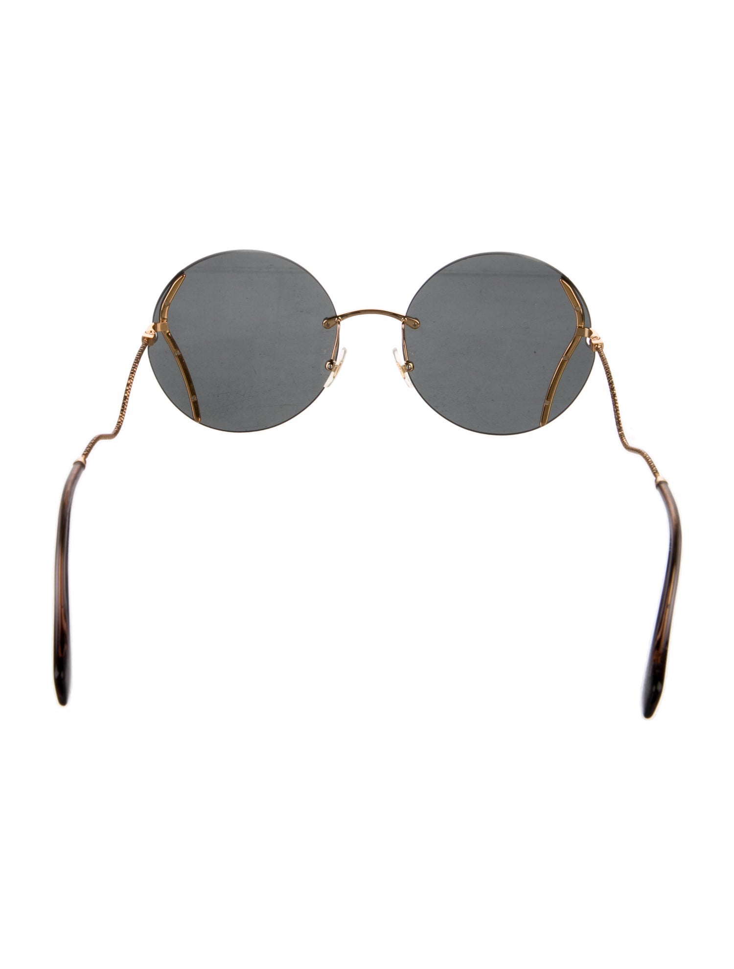 Miu Miu Round Tinted Sunglasses