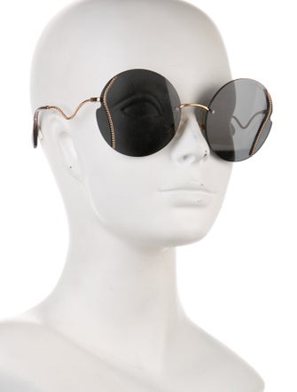 Miu Miu Round Tinted Sunglasses
