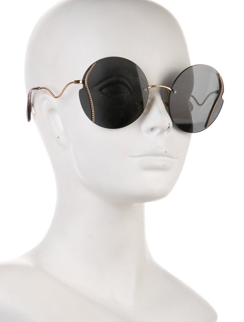 Miu Miu Round Tinted Sunglasses