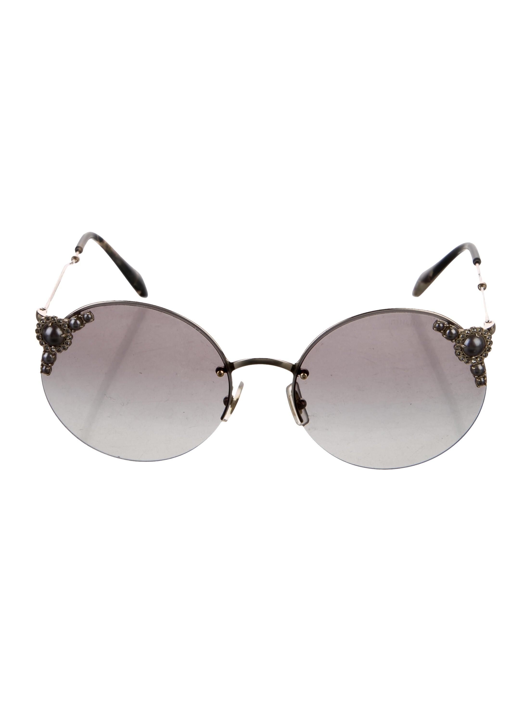 Miu Miu Round Gradient Sunglasses