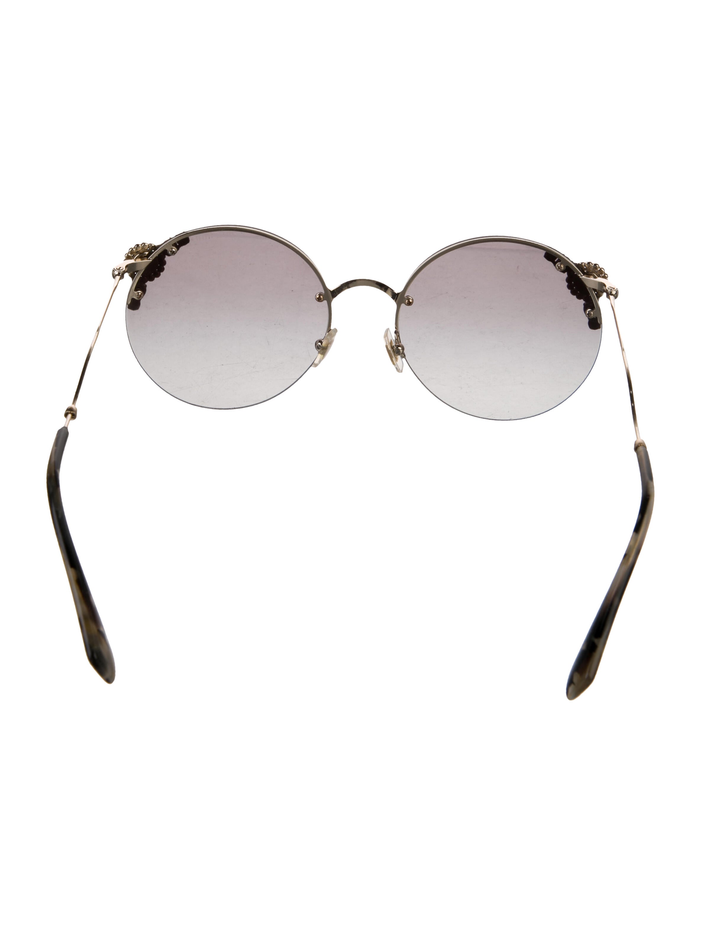 Miu Miu Round Gradient Sunglasses