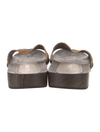 Miu Miu Suede Studded Accents Slides