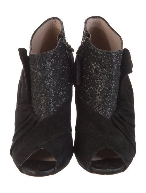 Miu Miu Glitter Floral Print Boots