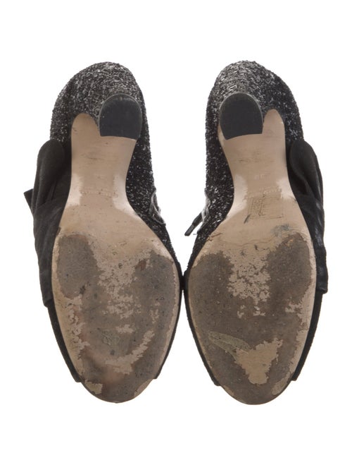 Miu Miu Glitter Floral Print Boots