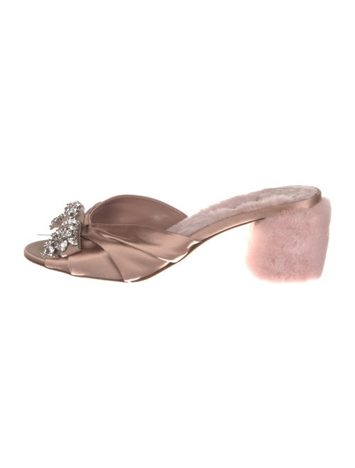 Miu Miu Satin Bow Accents Slides