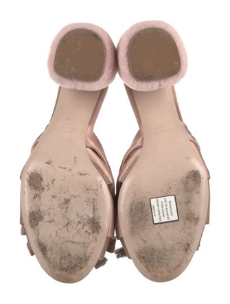 Miu Miu Satin Bow Accents Slides