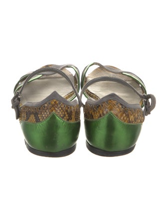 Miu Miu Suede Animal Print Sandals