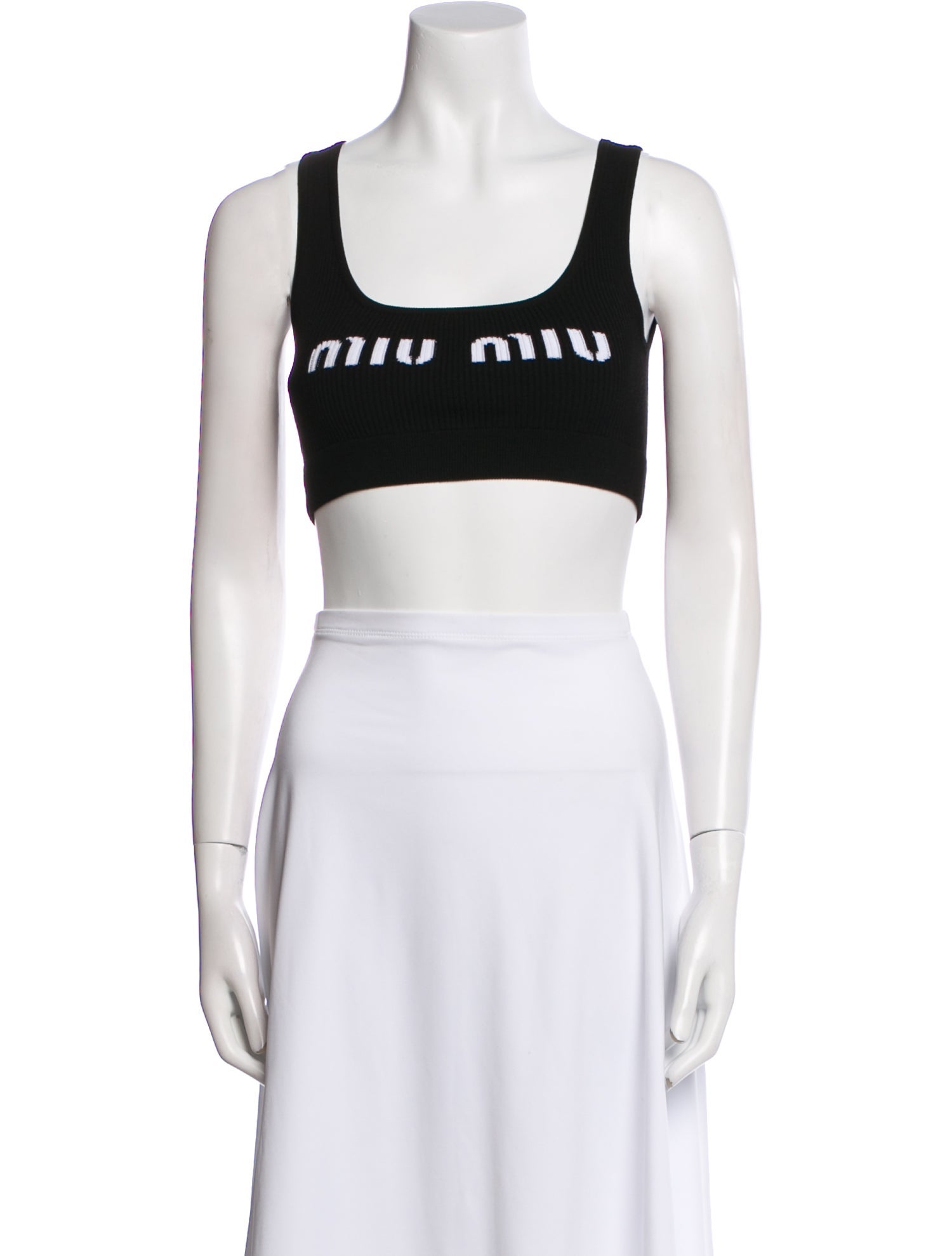 Miu Miu 2022 Graphic Print Crop Top