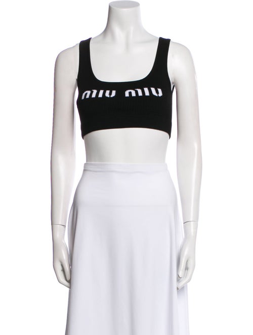 Miu Miu 2022 Graphic Print Crop Top
