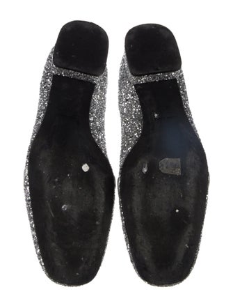Miu Miu Glitter Tassel Accents Loafers