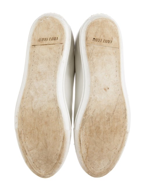 Miu Miu Leather Colorblock Pattern Sneakers