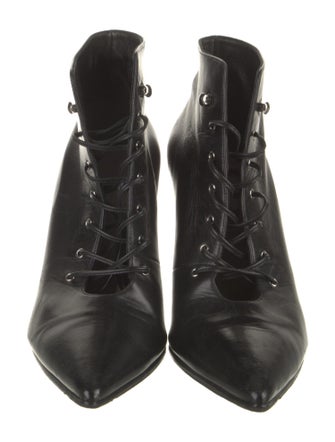 Miu Miu Leather Lace-Up Boots