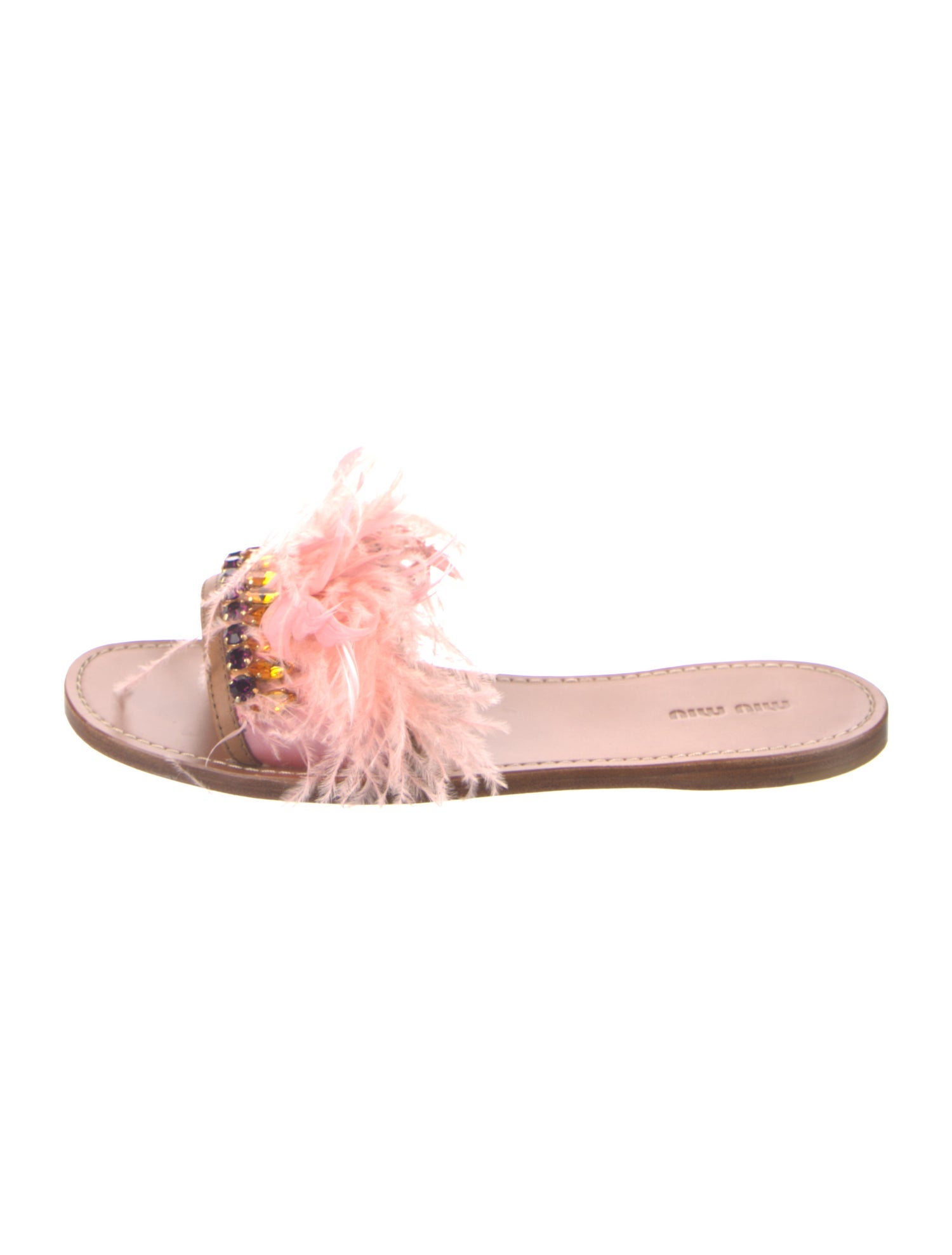 Miu Miu Leather Slides