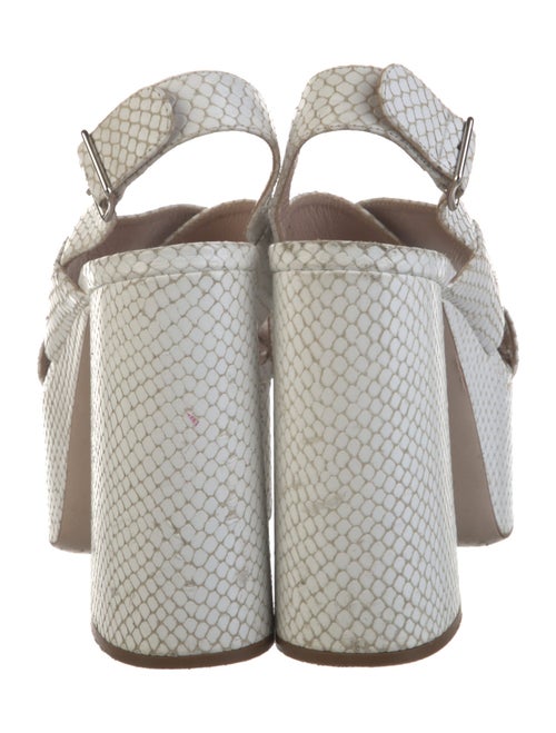 Miu Miu Leather Animal Print Slingback Sandals