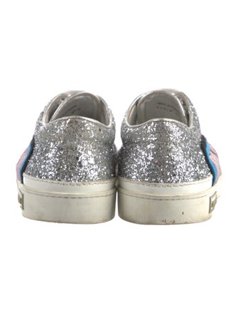 Miu Miu Glitter Printed Sneakers