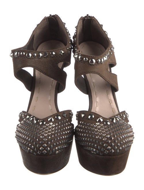 Miu Miu Suede Studded Accents Pumps