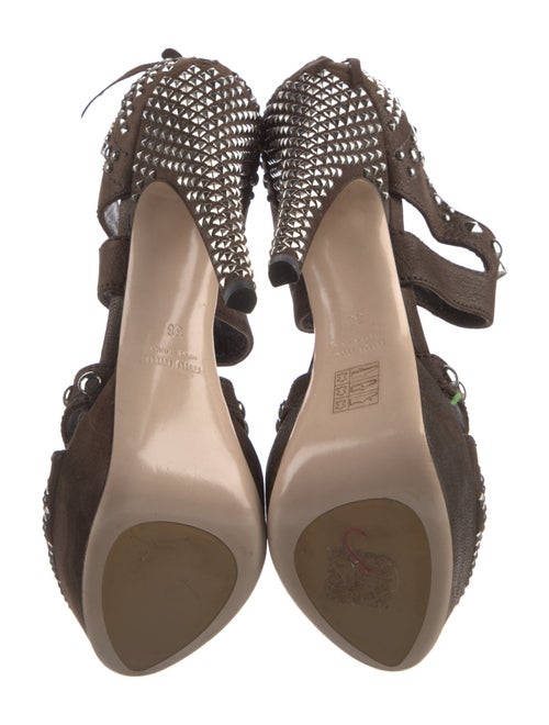 Miu Miu Suede Studded Accents Pumps