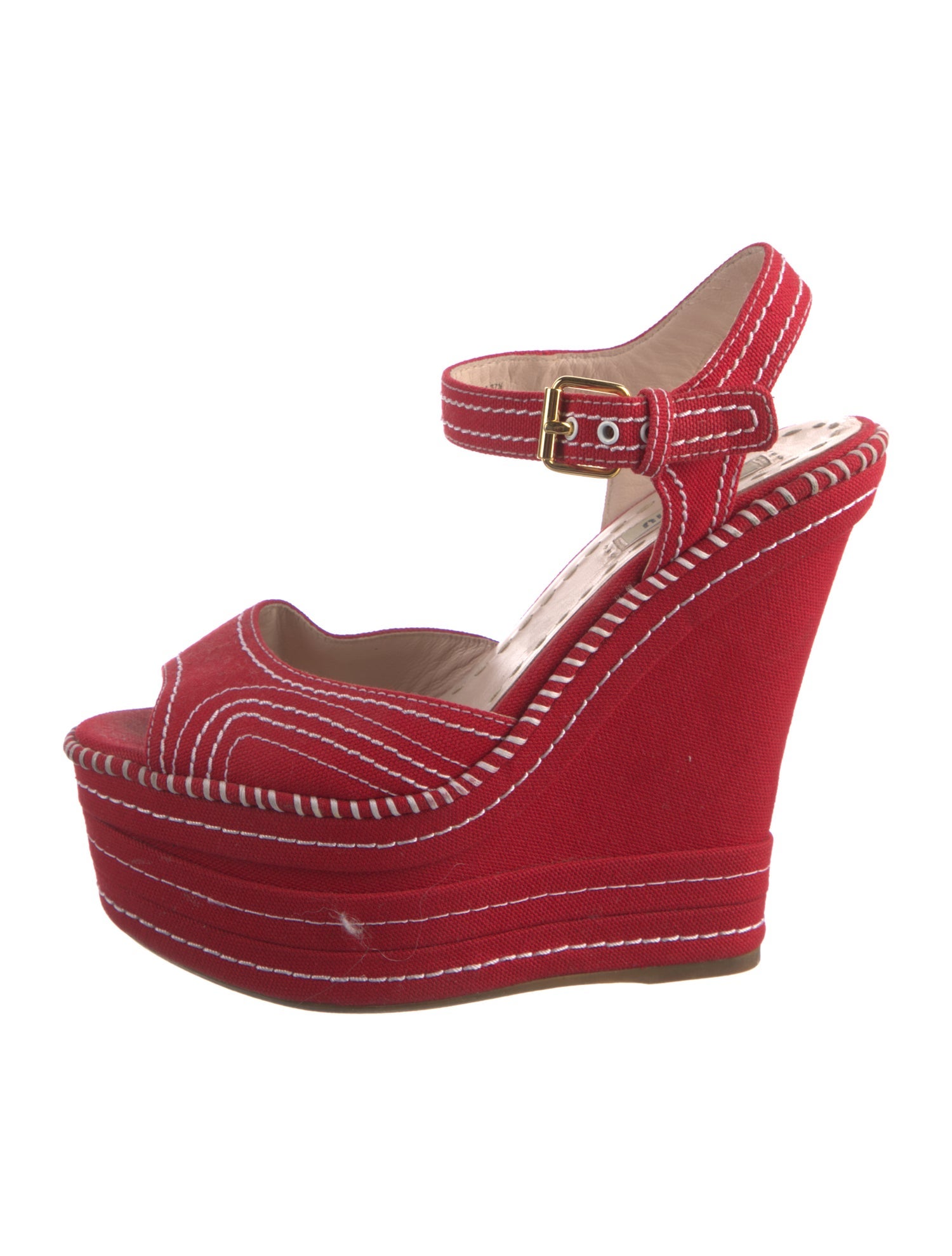 Miu Miu Canvas Slingback Pumps