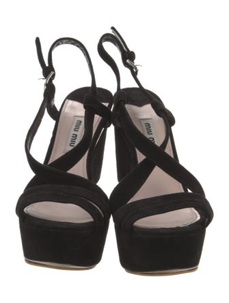 Miu Miu Suede Slingback Sandals