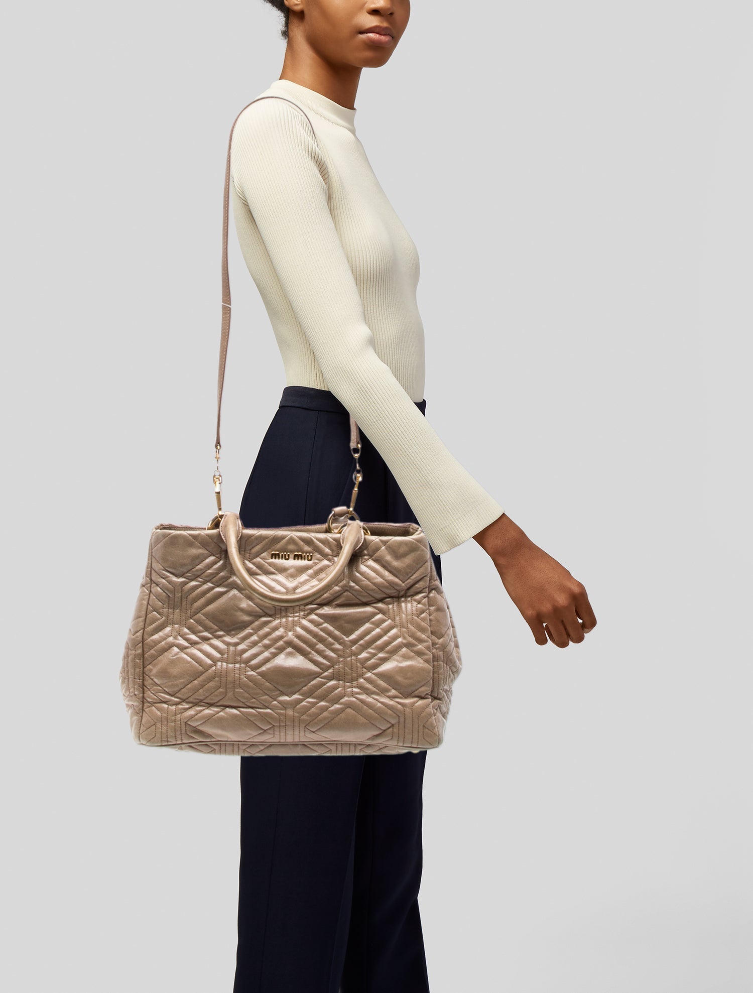 Miu Miu Quilted Weekender Bag