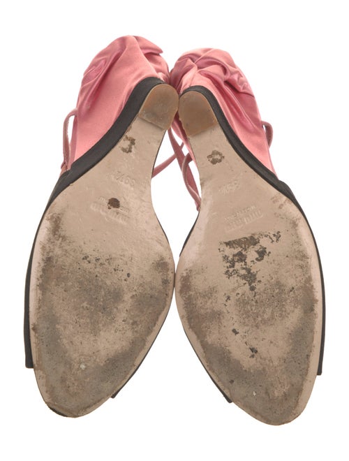 Miu Miu Satin Colorblock Pattern T-Strap Pumps