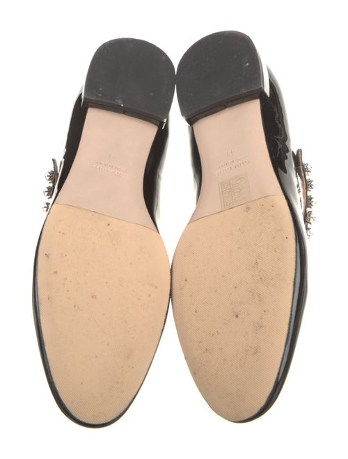 Miu Miu Patent Leather Crystal Embellishments Flats