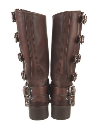 Miu Miu Leather Moto Boots
