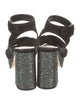 Miu Miu Suede Glitter Accents Sandals