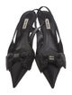 Miu Miu Satin Bow Accents Slingback Pumps