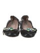 Miu Miu Patent Leather Crystal Embellishments Flats