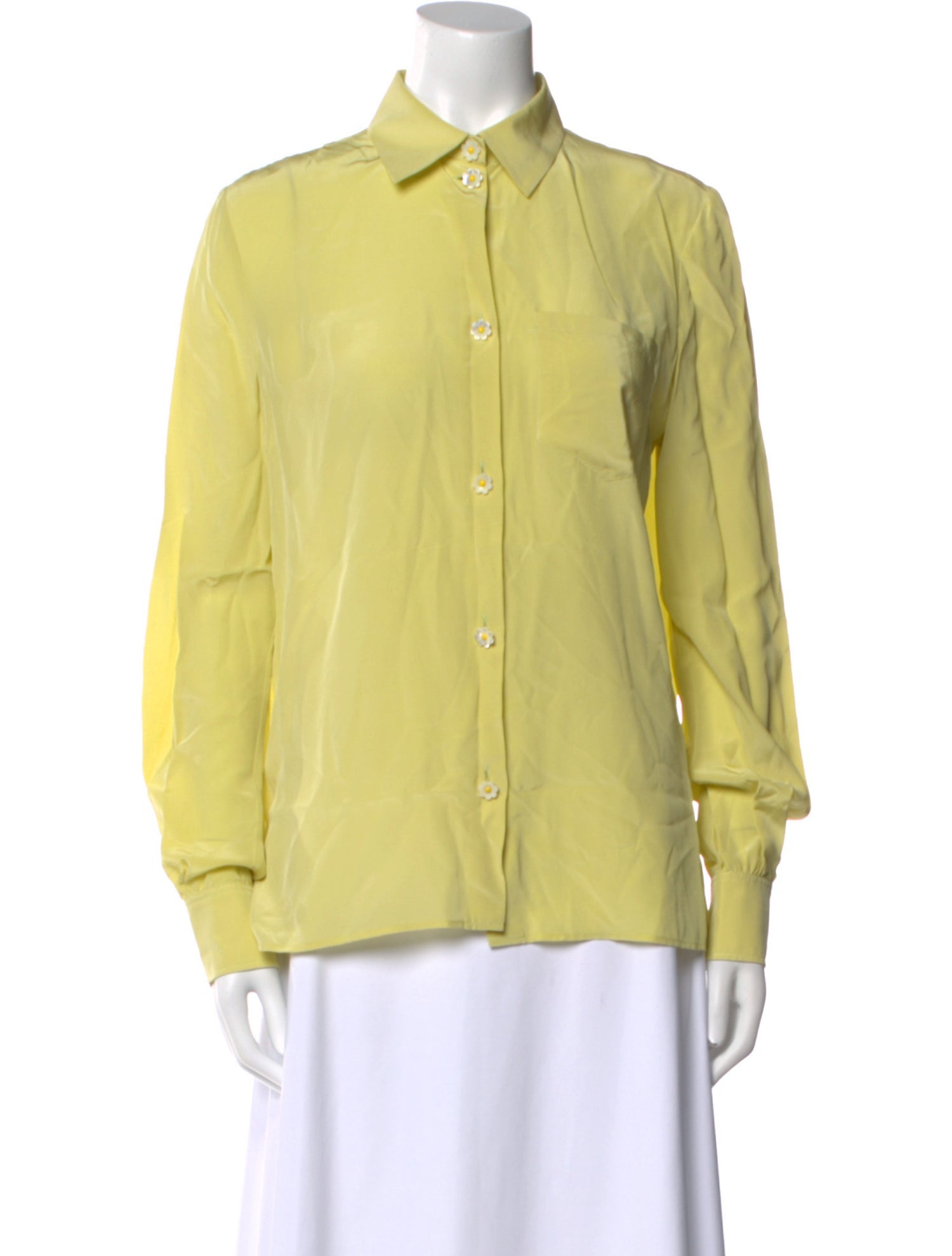 Miu Miu 2015 Long Sleeve Button-Up Top