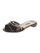 Miu Miu Patent Leather Crystal Embellishments Slides