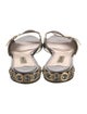 Miu Miu Patent Leather Crystal Embellishments Slides