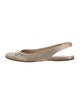 Miu Miu Satin Crystal Embellishments Slingback Flats