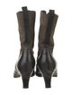 Miu Miu Leather Leather Trim Embellishment Combat Boots