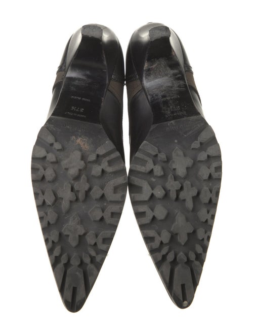 Miu Miu Leather Leather Trim Embellishment Combat Boots