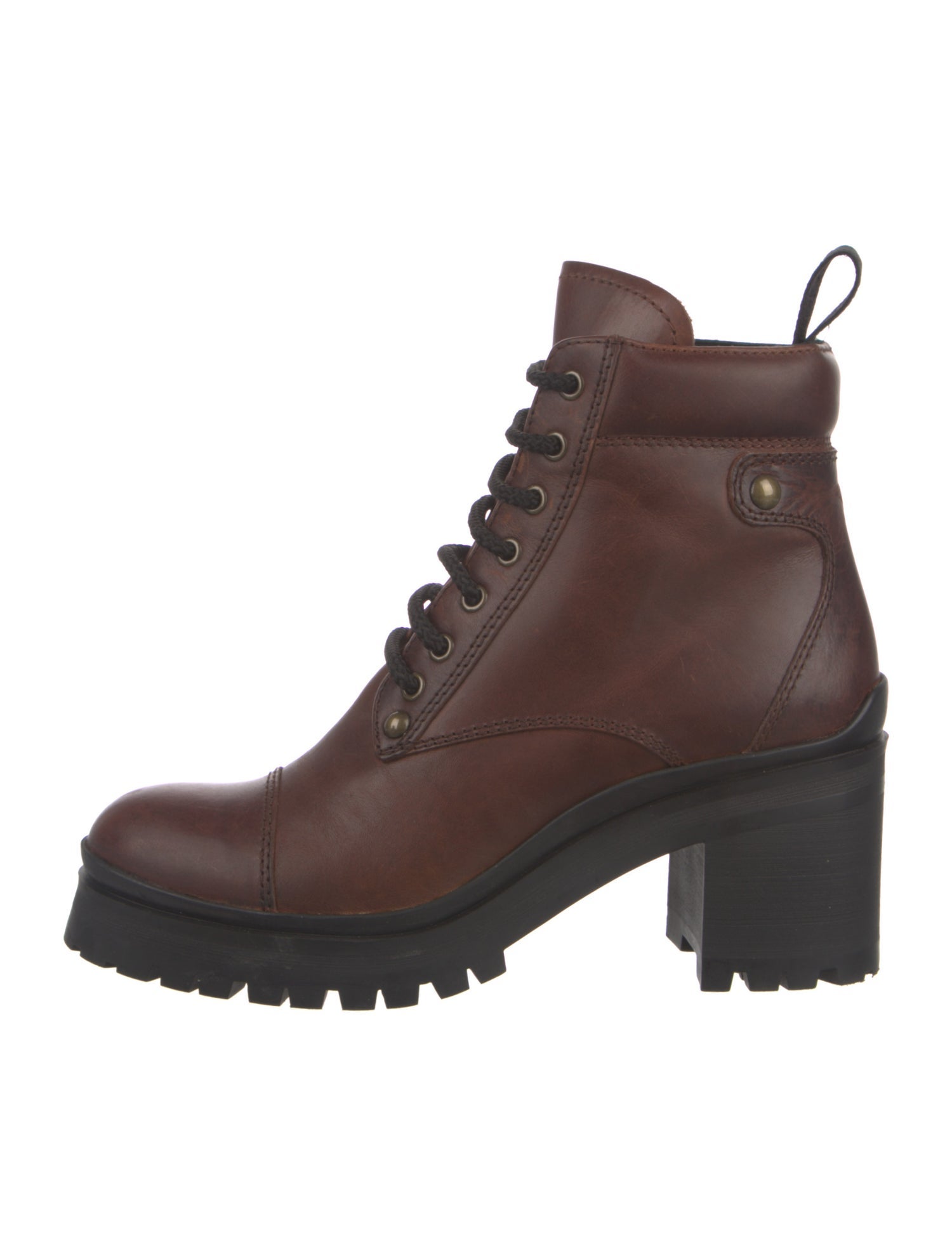 Miu Miu Leather Combat Boots