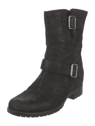 Miu Miu Leather Moto Boots