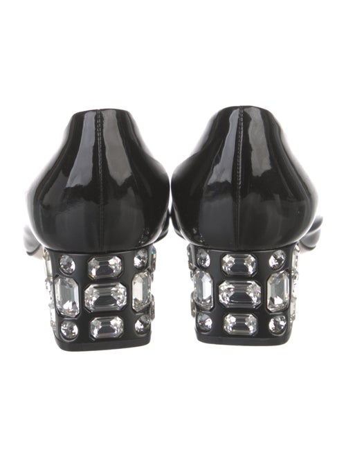 Miu Miu Patent Leather Crystal Embellishments Pumps