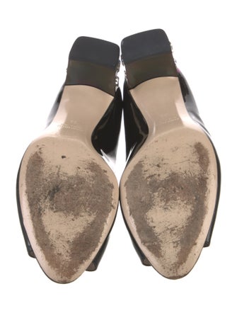 Miu Miu Patent Leather Crystal Embellishments Pumps