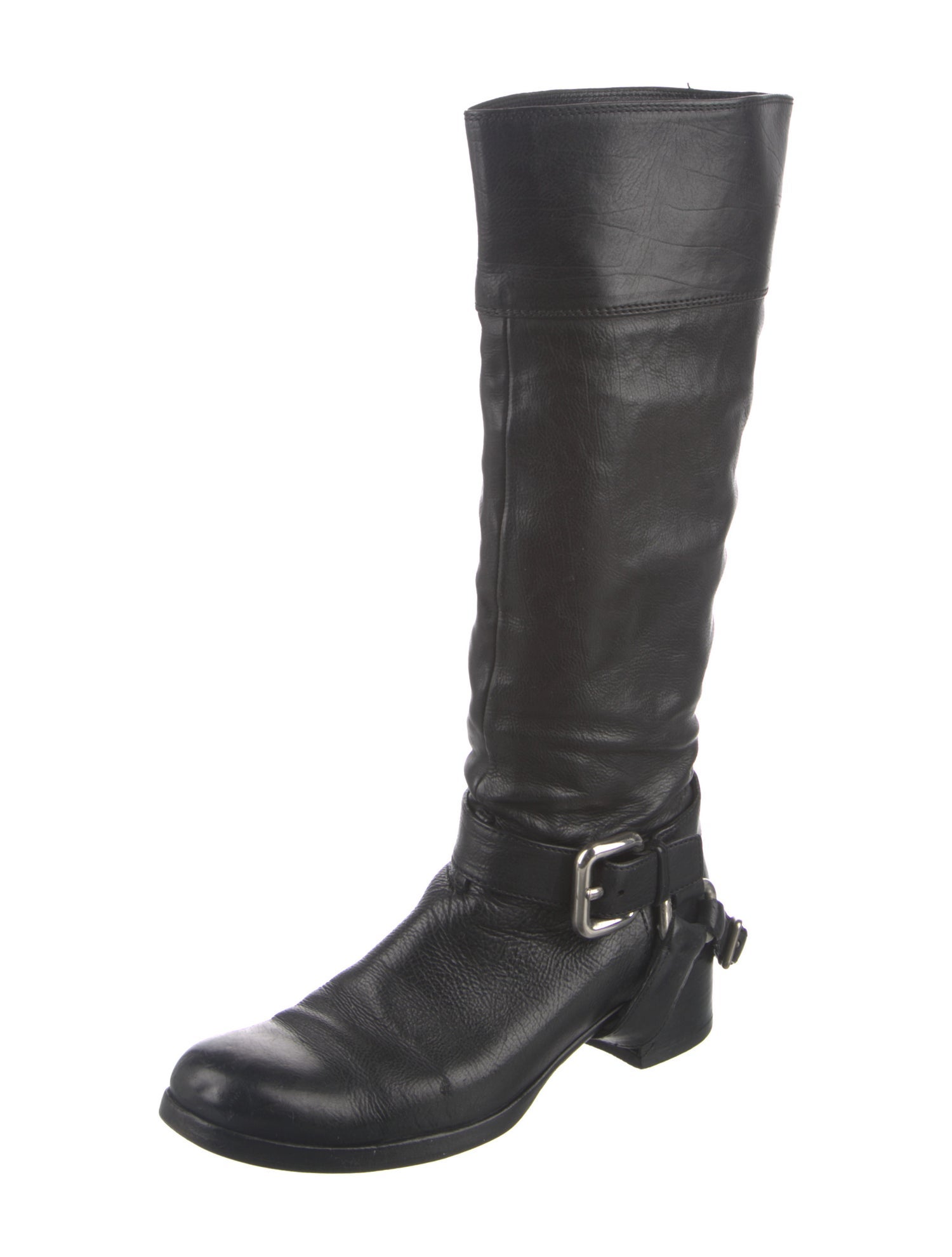Miu Miu Leather Riding Boots
