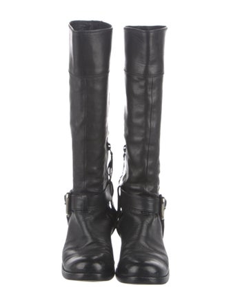 Miu Miu Leather Riding Boots