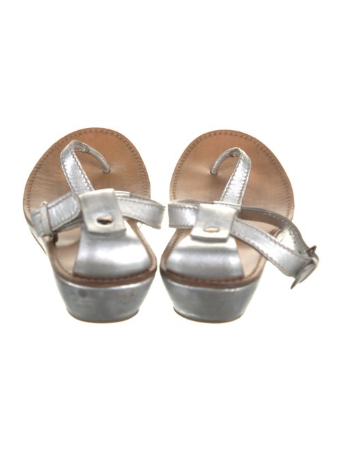 Miu Miu Leather T-Strap Sandals