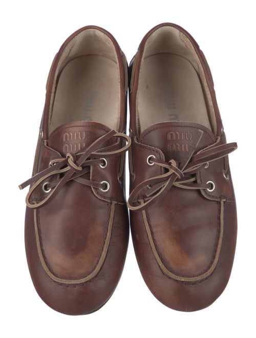 Miu Miu Leather Moccasins