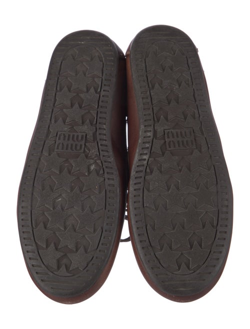 Miu Miu Leather Moccasins