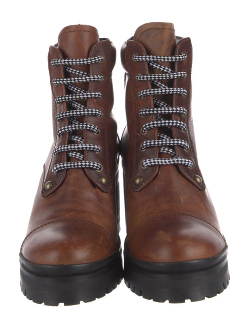 Miu Miu Leather Combat Boots