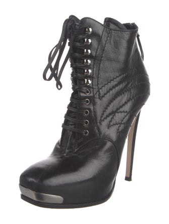 Miu Miu Leather Lace-Up Boots
