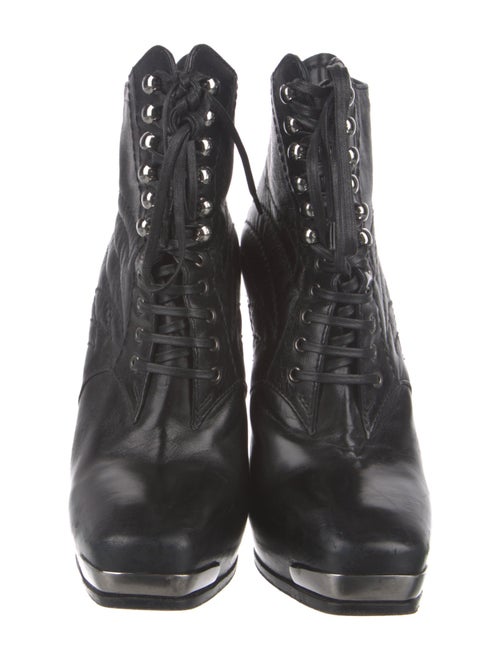 Miu Miu Leather Lace-Up Boots