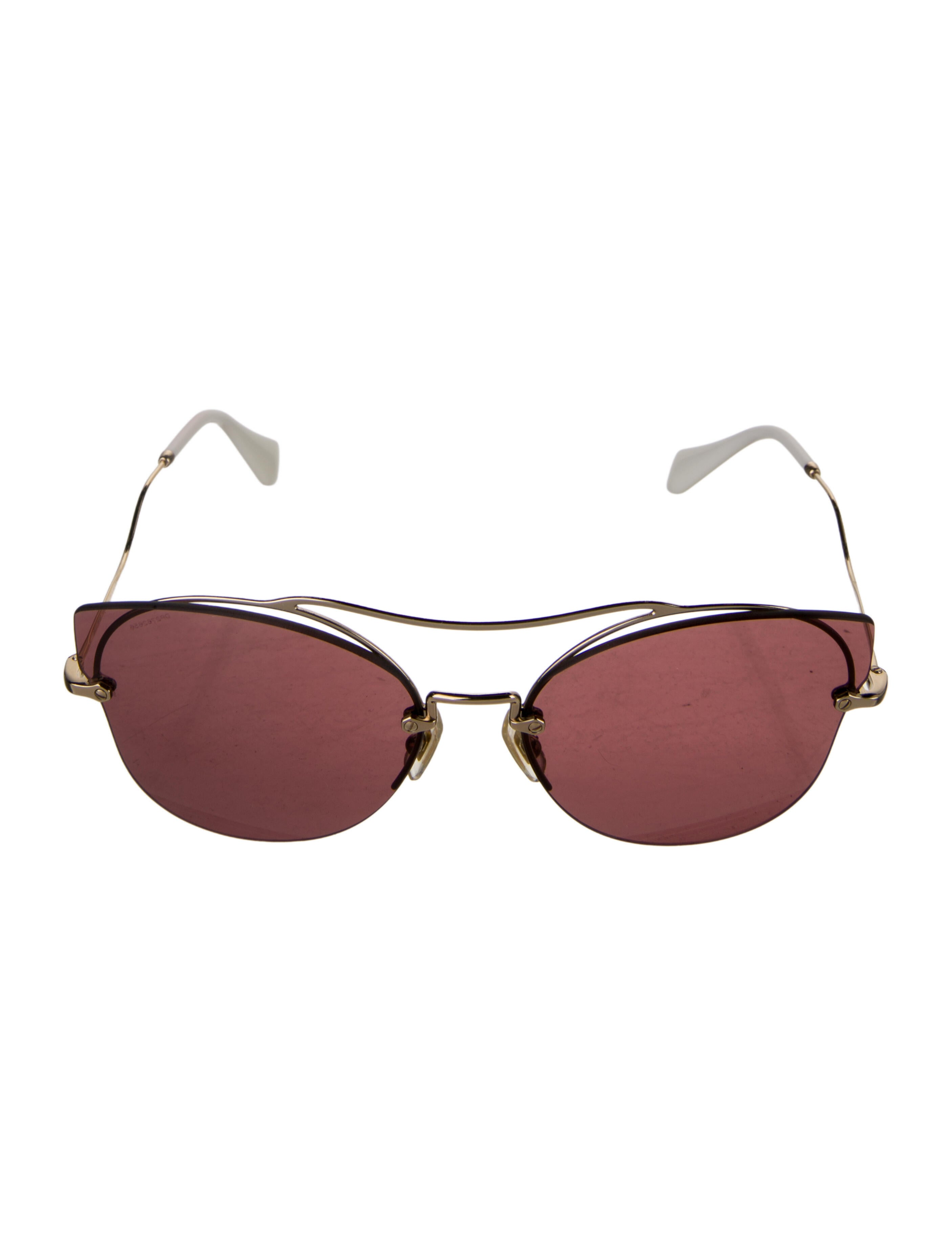 Miu Miu Aviator Mirrored Sunglasses